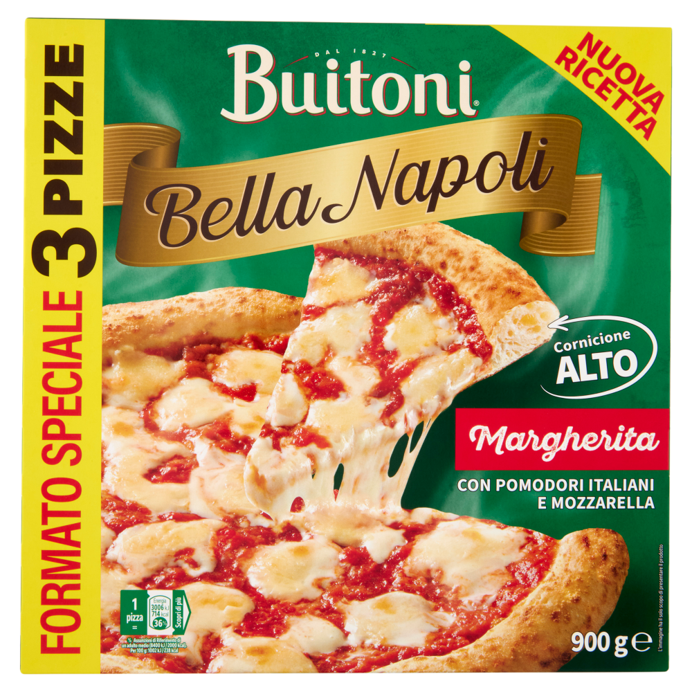 BUITONI Bella Napoli la Classica Margherita Pizza surgelata (3 pizze