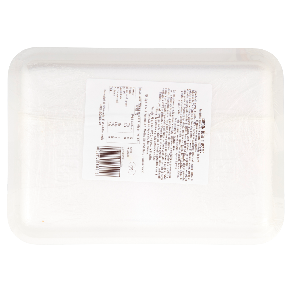 Aia Gli Originali Cordon Bleu Classico con Ripieno di Tacchino e Formaggio 0,245 kg