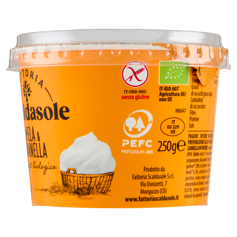 Fattoria Scaldasole Mela & Cannella yogurt biologico 250 g