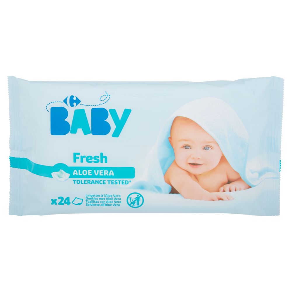 Carrefour Baby Fresh Aloe Vera 24 pz
