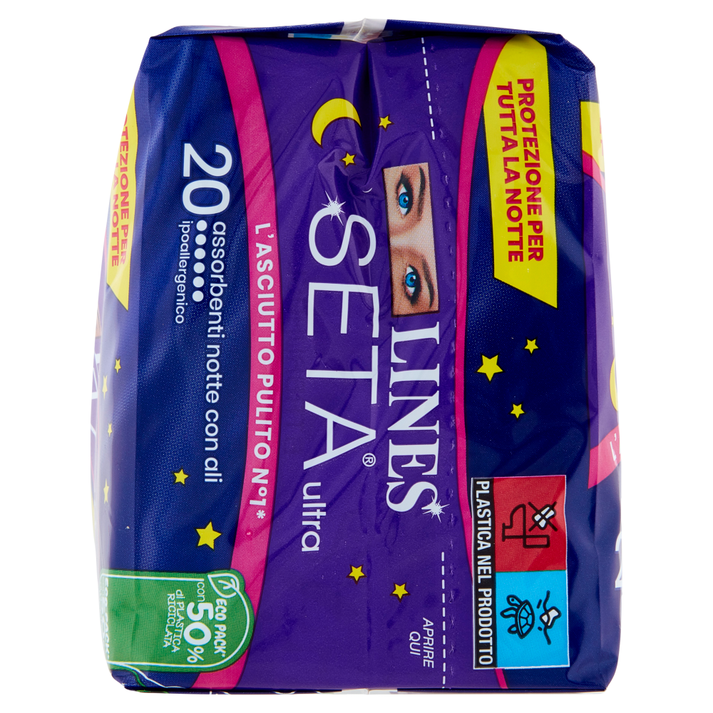 Lines Seta ultra notte con ali 20 pz