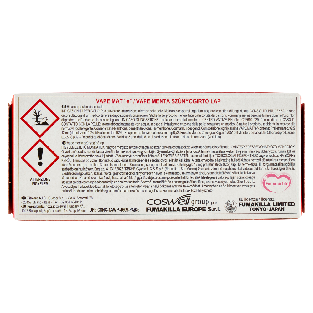 VAPE Piastrine Menta 30 pz