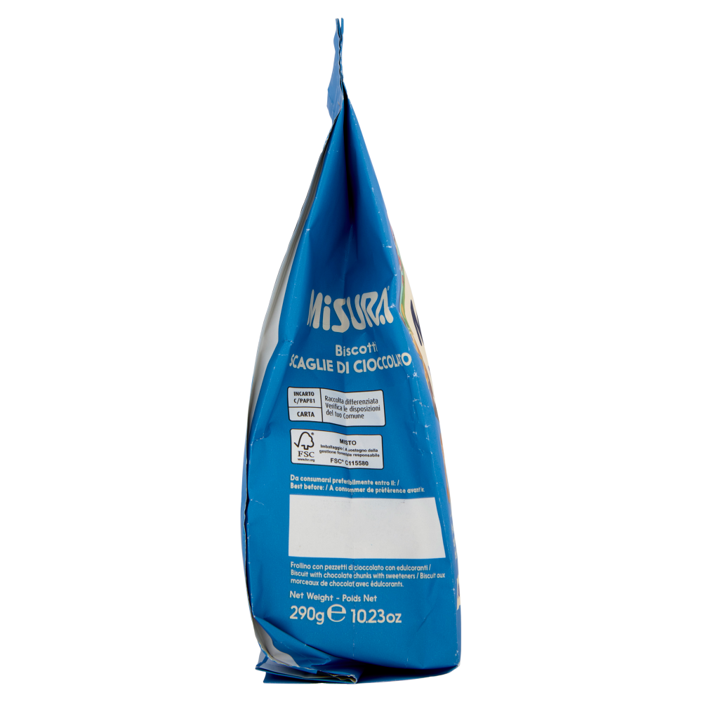 Misura Dolcesenza Biscotti Scaglie di Cioccolato 290 g