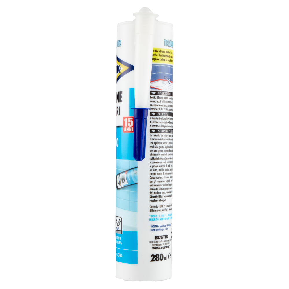 Bostik Silicone Sanitari Rapido Trasparente 280 ml