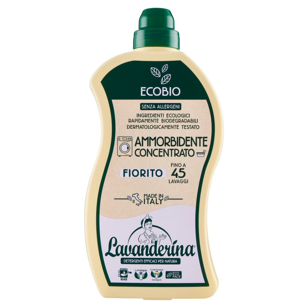 Lavanderina Ammorbidente Concentrato Fiorito Ecobio 900 mL