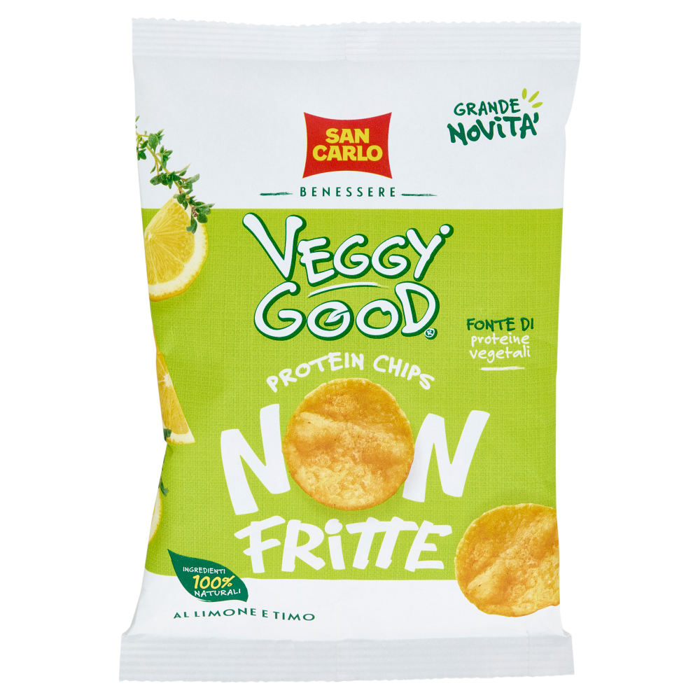 San Carlo Benessere Veggy Good Protein Chips Non Fritte al Limone e Timo 65 g