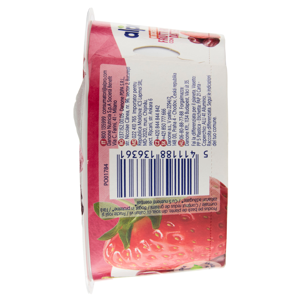 ALPRO Alternativa Vegetale allo Yogurt, Frutti Rossi, Senza Lattosio, Senza Conservanti, 135g