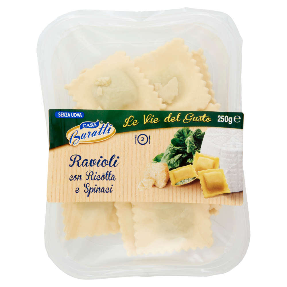 Casa Buratti Le Vie del Gusto Ravioli con Ricotta e Spinaci 250 g