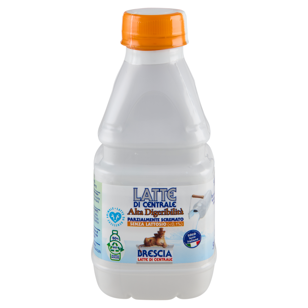 Brescia Latte di Centrale Alta Digeribilit&agrave; Parzialmente Scremato Senza Lattosio 500 ml