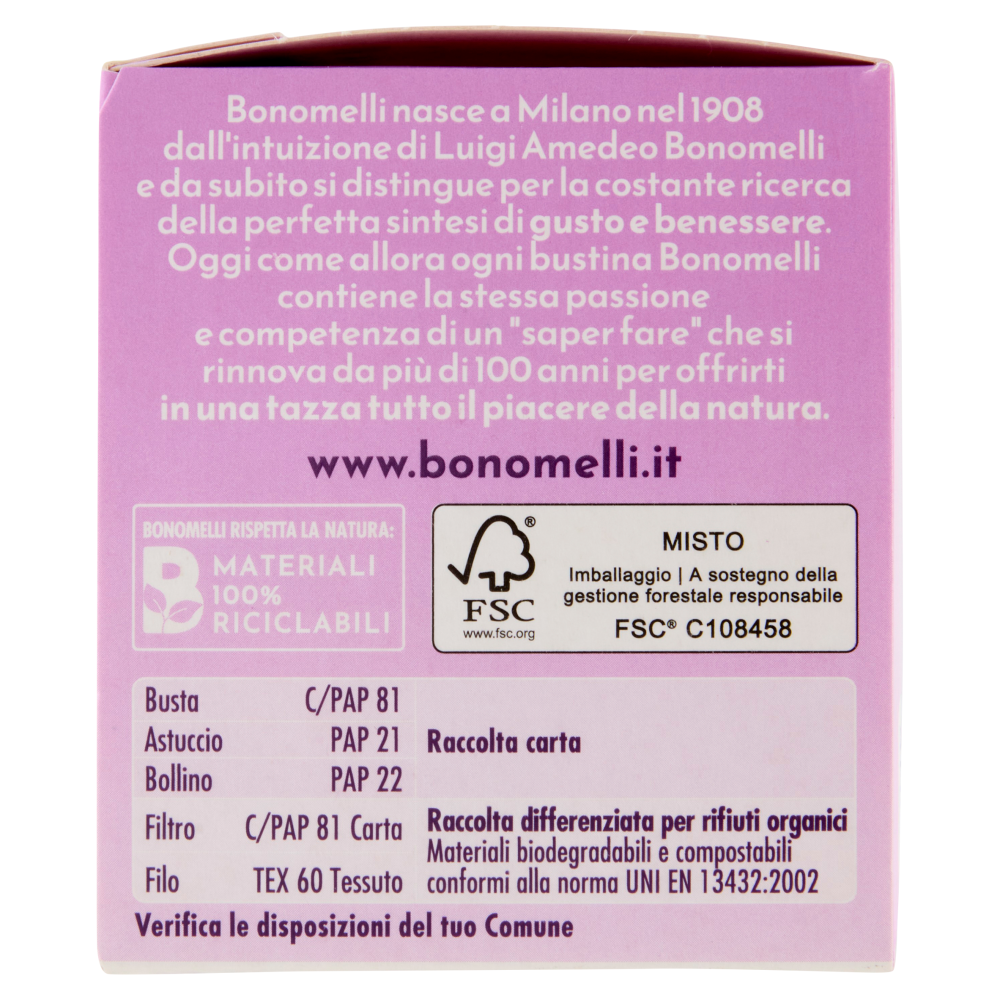 Bonomelli Regolarità Tisana per Infusione 16 Filtri 32 g