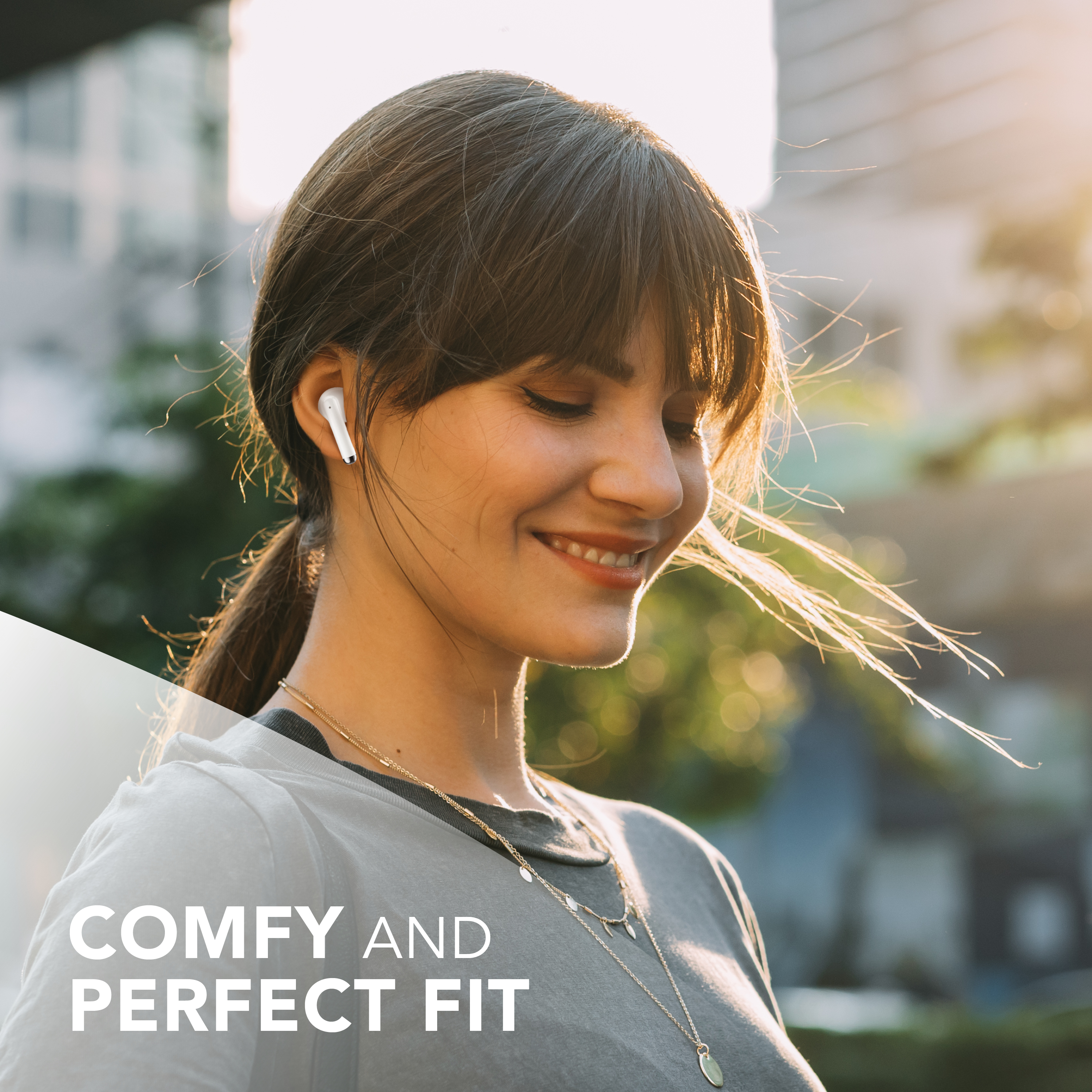 Music Sound Breeze Auricolare Bluetooth a capsula con case colorata