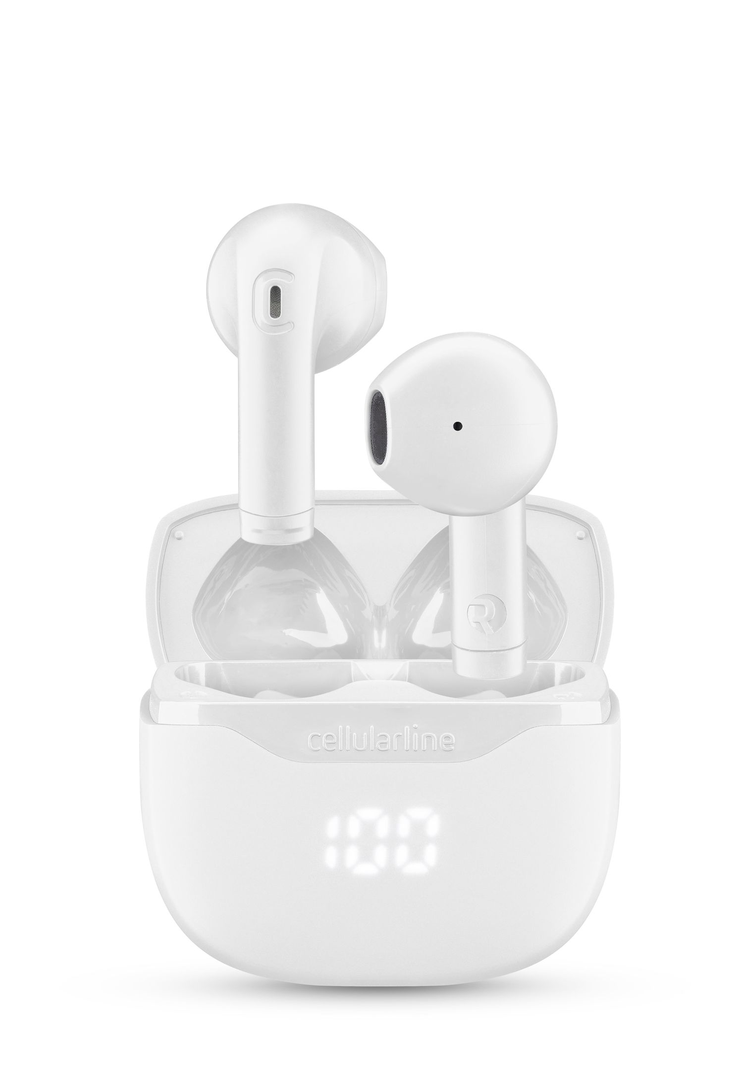 Cellularline Core Auricolare Bluetooth TWS con custodia di ricarica e display led