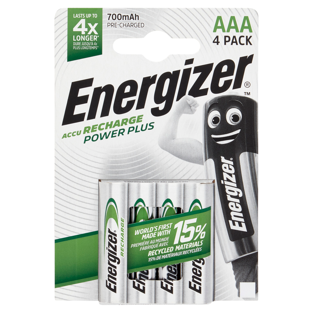 Energizer Accu Recharge Power Plus AAA 4 pz
