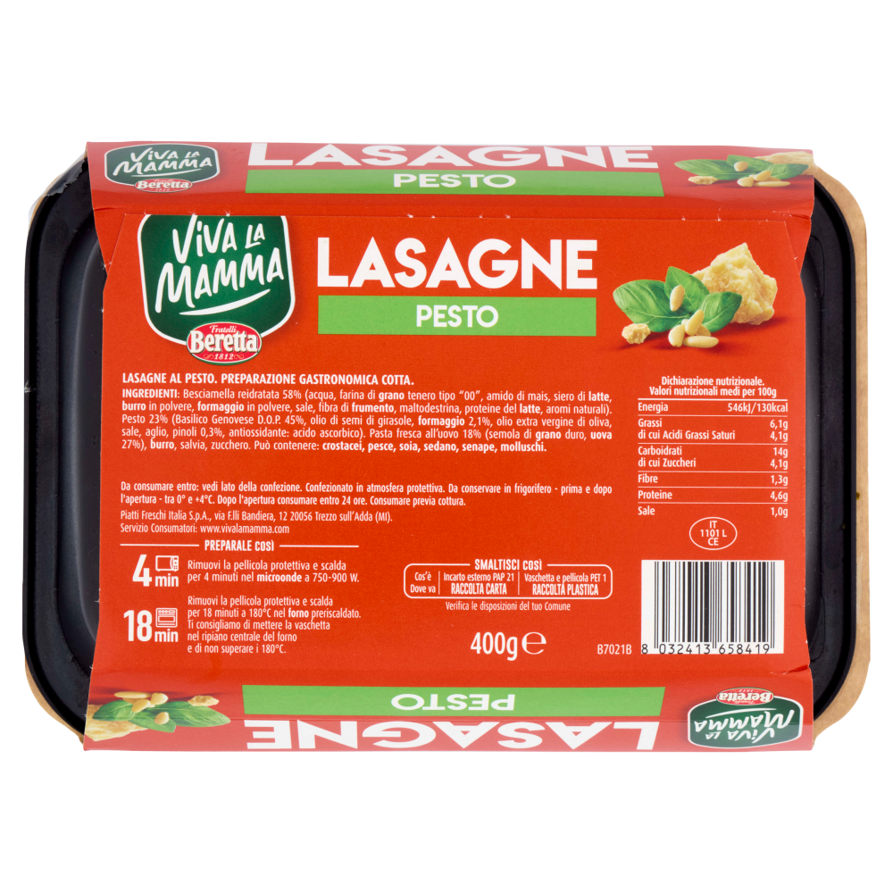 Viva la Mamma Lasagne Pesto 400 g