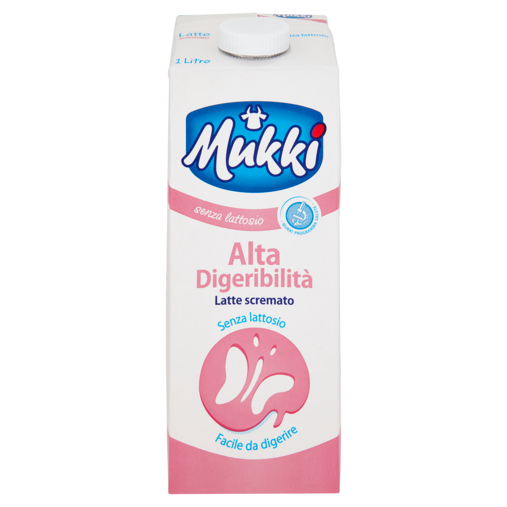 Mukki senza lattosio Alta Digeribilit&agrave; Latte scremato 1 Litro