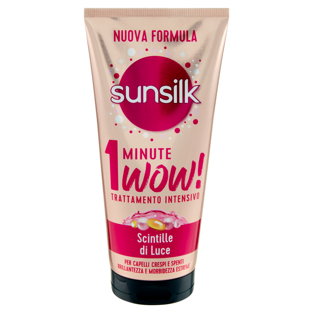 sunsilk Scintille di Luce 1 Minute Wow! Trattamento Intensivo per Capelli Crespi e Spenti 180 mL