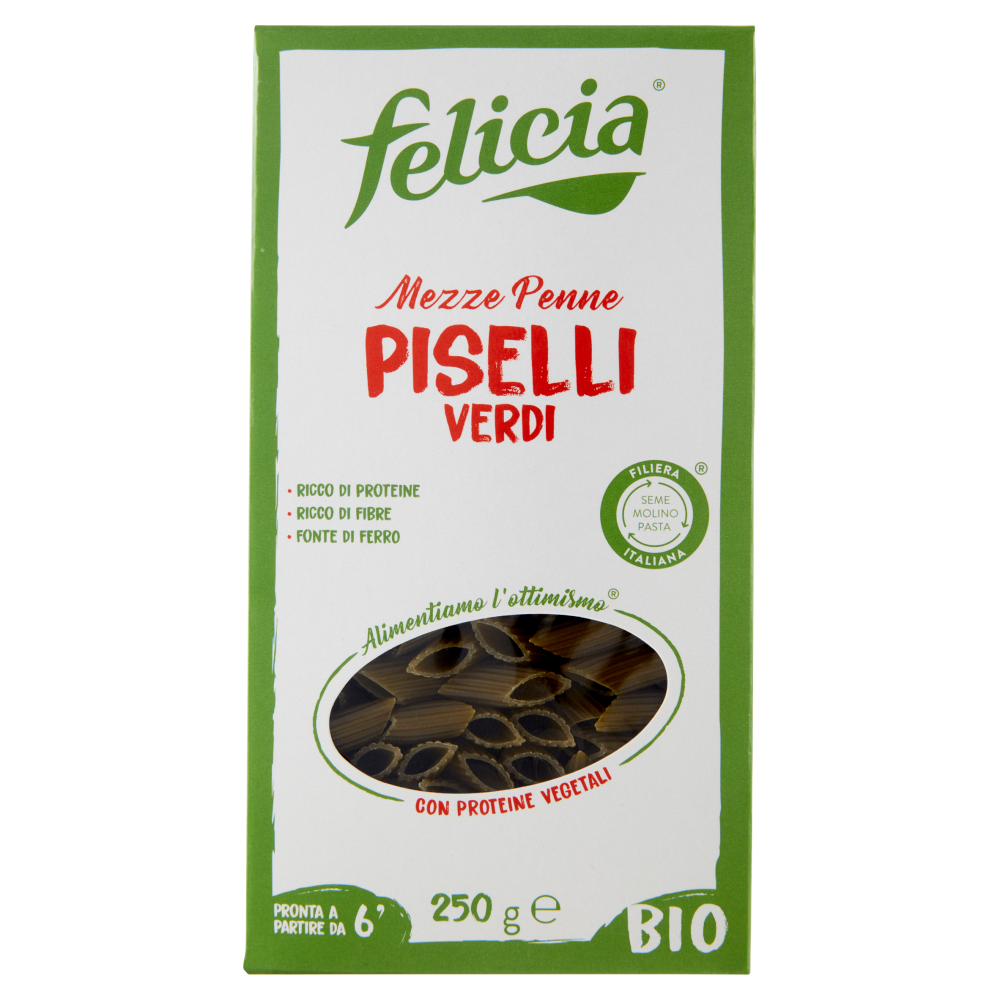 felicia Mezze Penne Piselli Verdi Bio 250 g