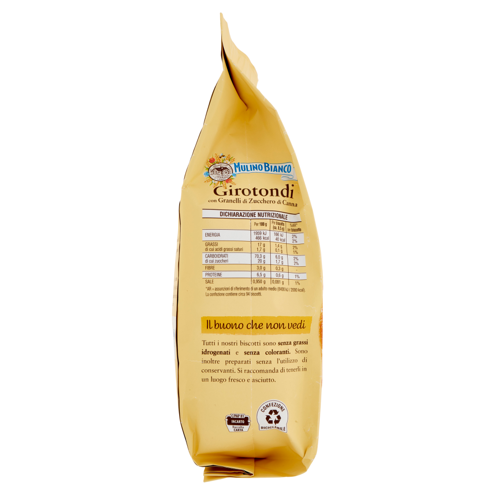 Mulino Bianco Girotondi Biscotti con Granelli di Zucchero di Canna 800g