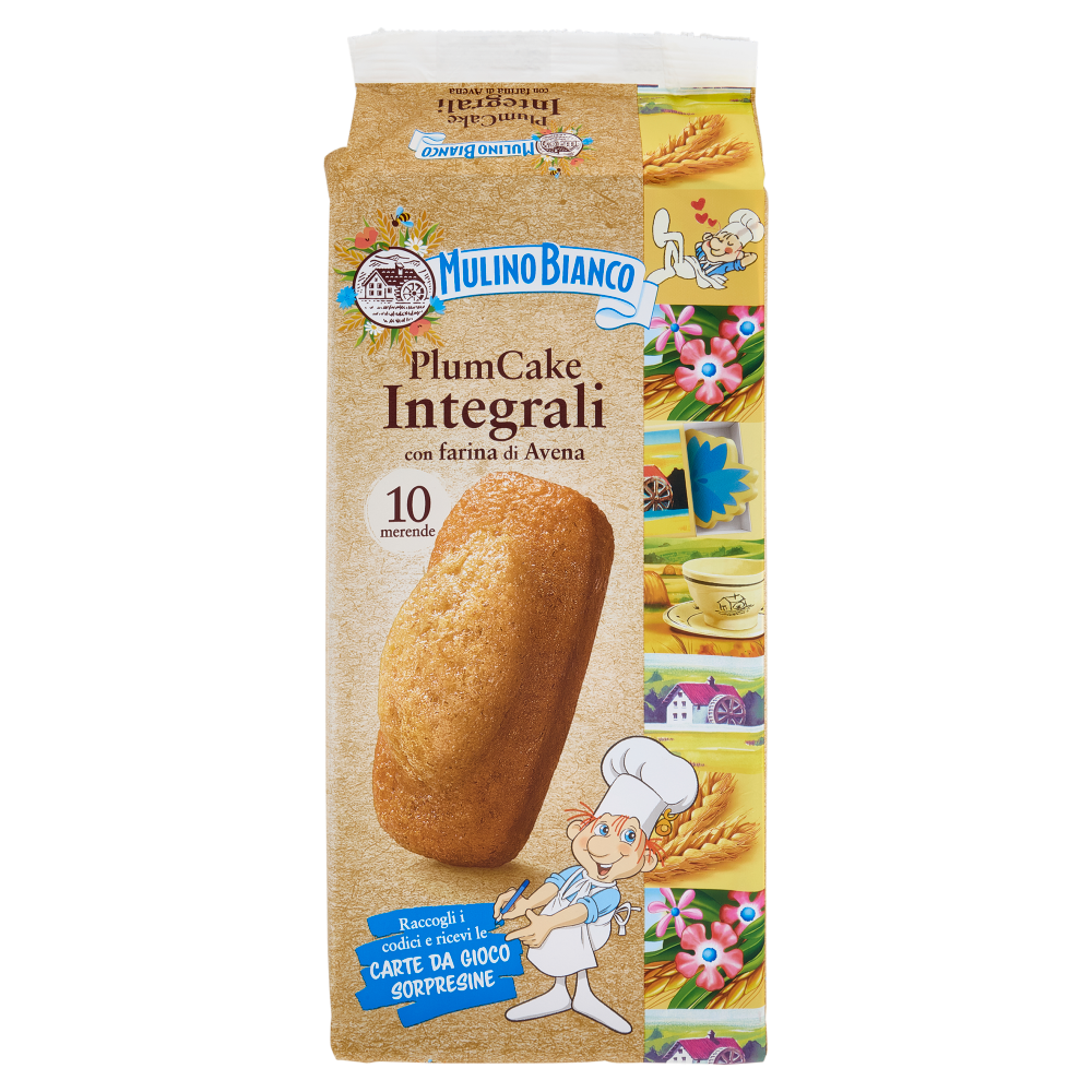 Mulino Bianco Plumcake Integrale Merenda con 100% Farina Integrale 10 pezzi 330g