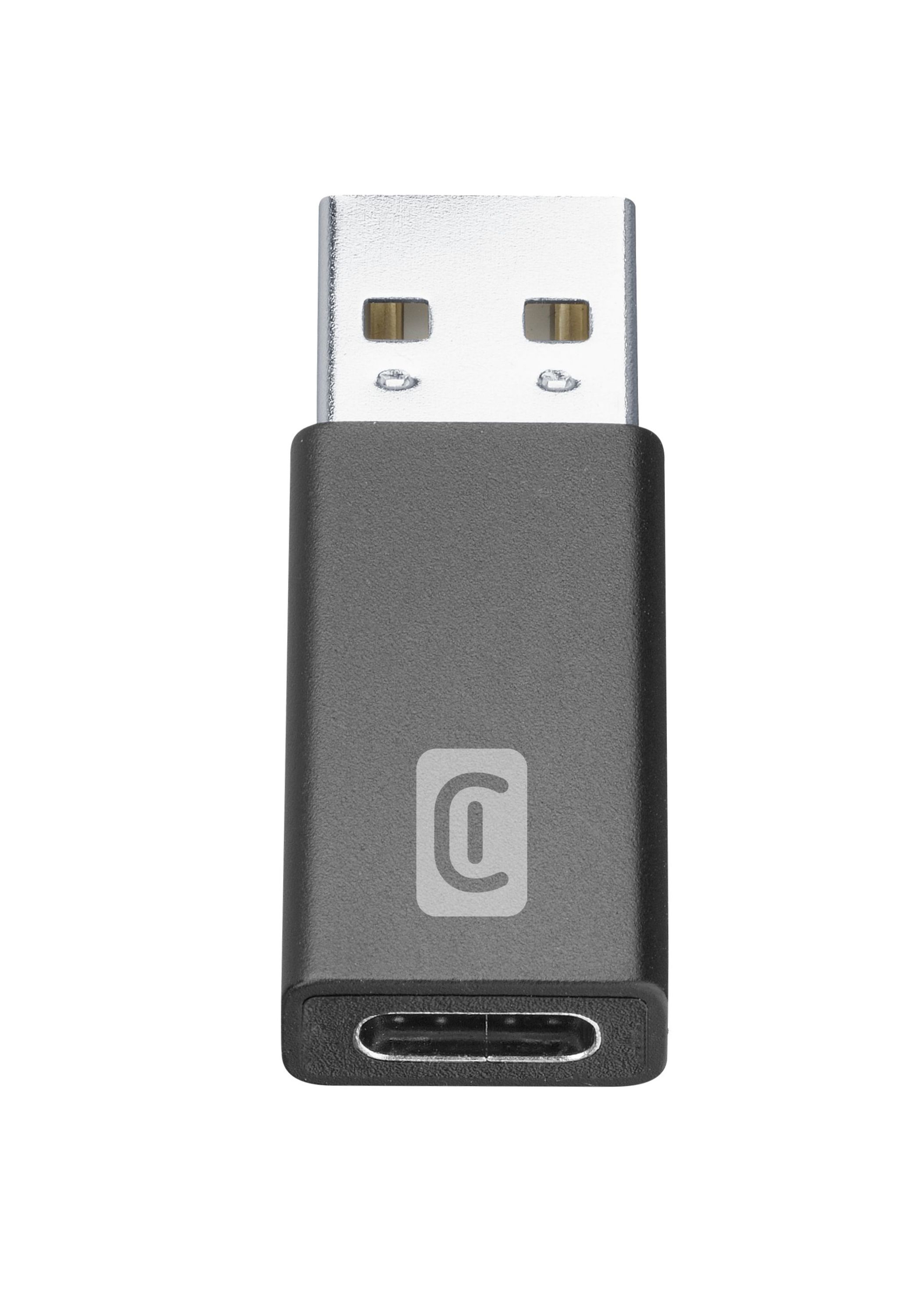 Cellularline Adattatore da USB a USB-C Converte la porta USB in USB-C