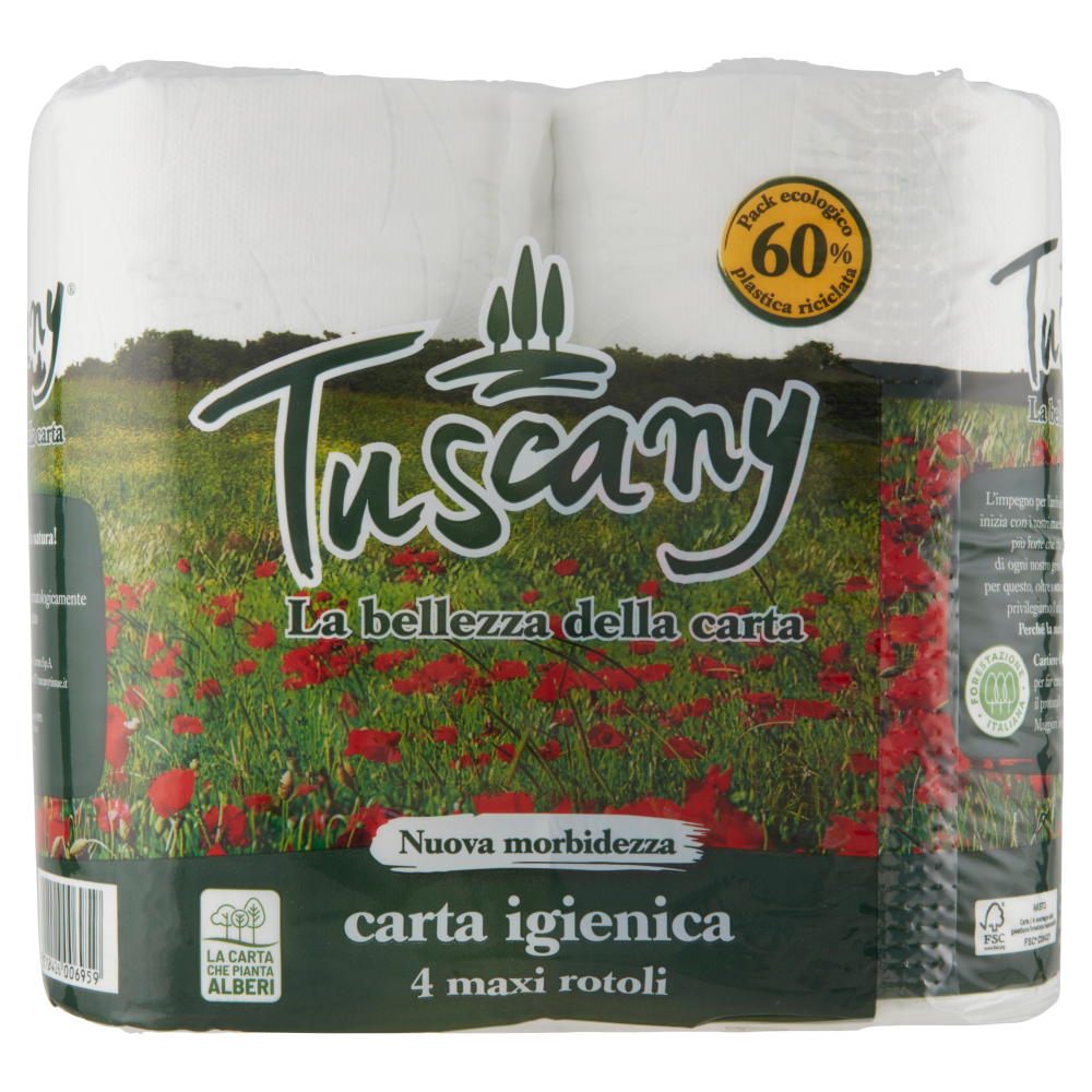 Tuscany carta igienica maxi rotoli 4 pz