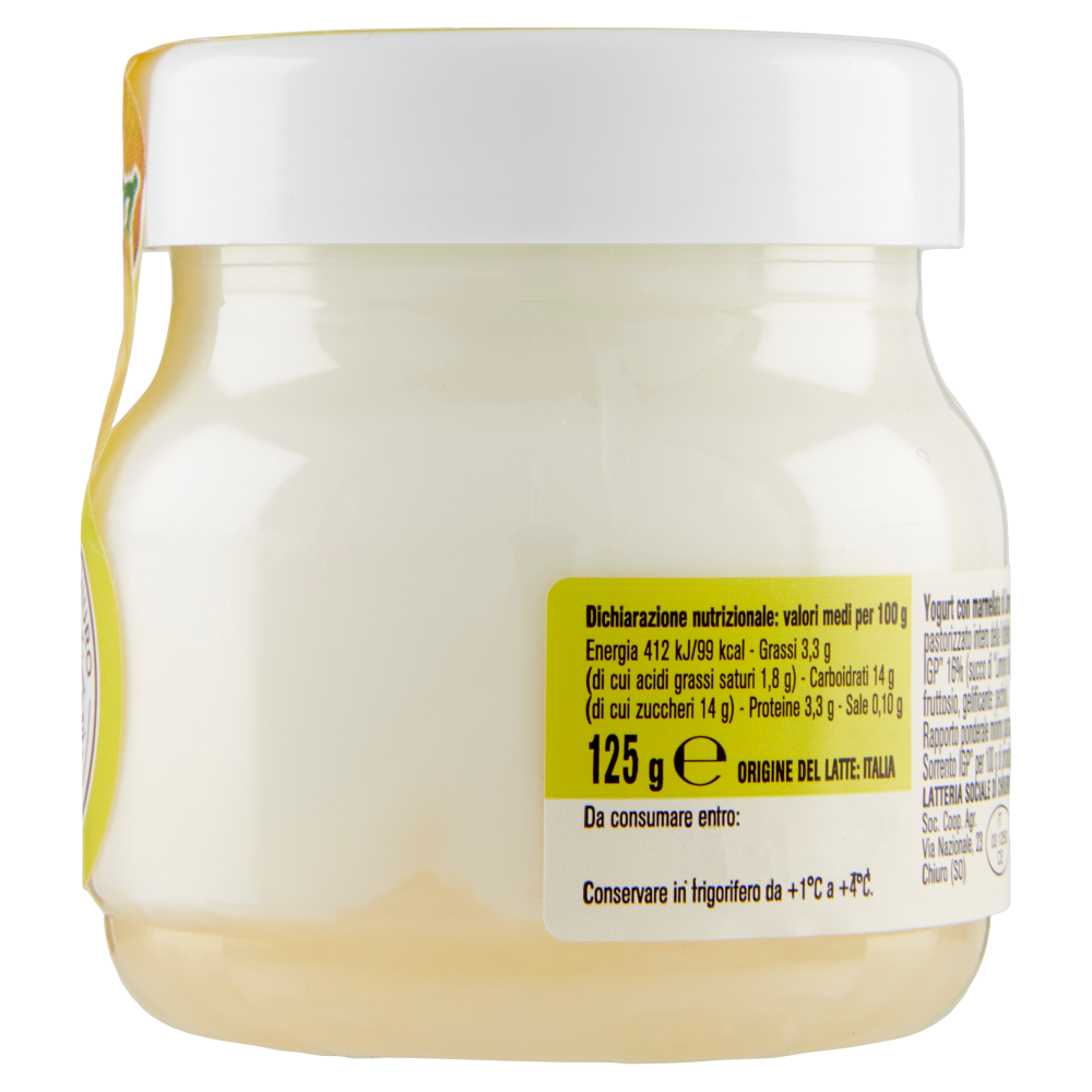 AlpiYò Yogurt di Valtellina Intero con marmellata di Limone di Sorrento IGP 125 g