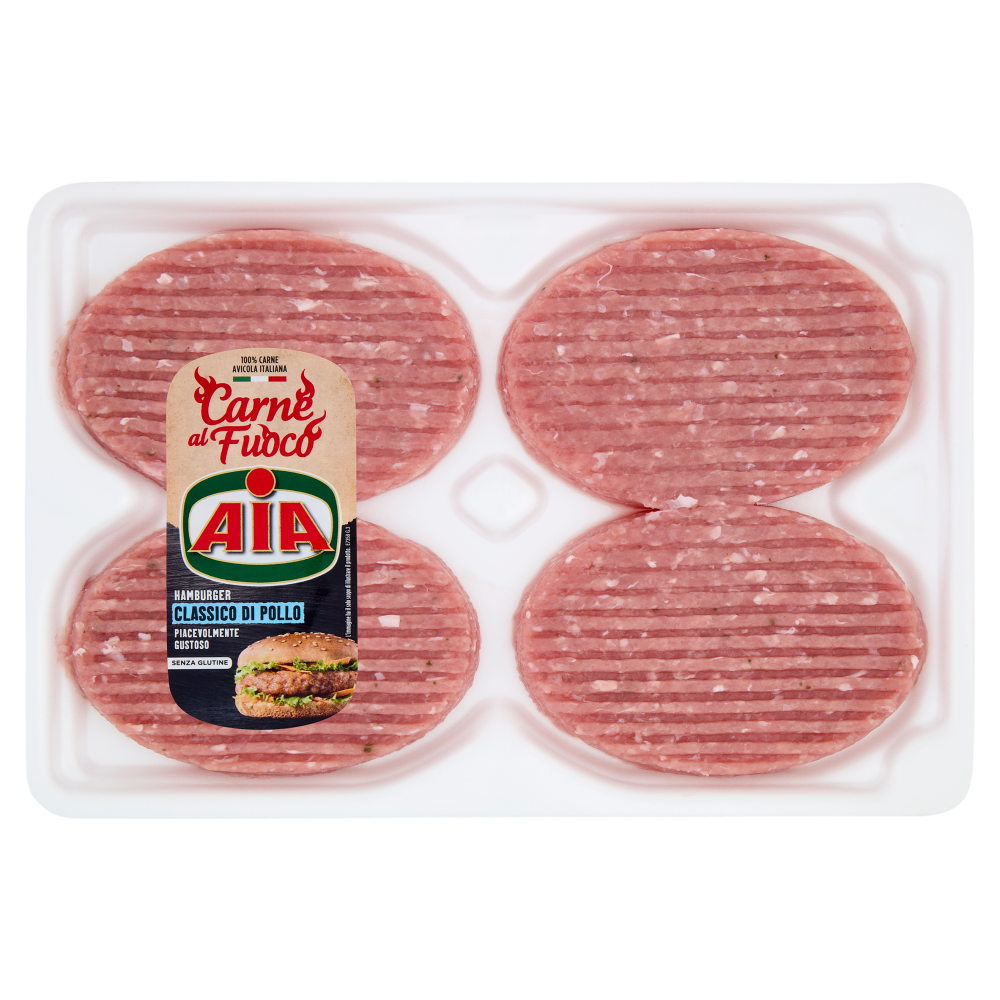Aia Carne al Fuoco Hamburger Classico di Pollo 0,400 kg