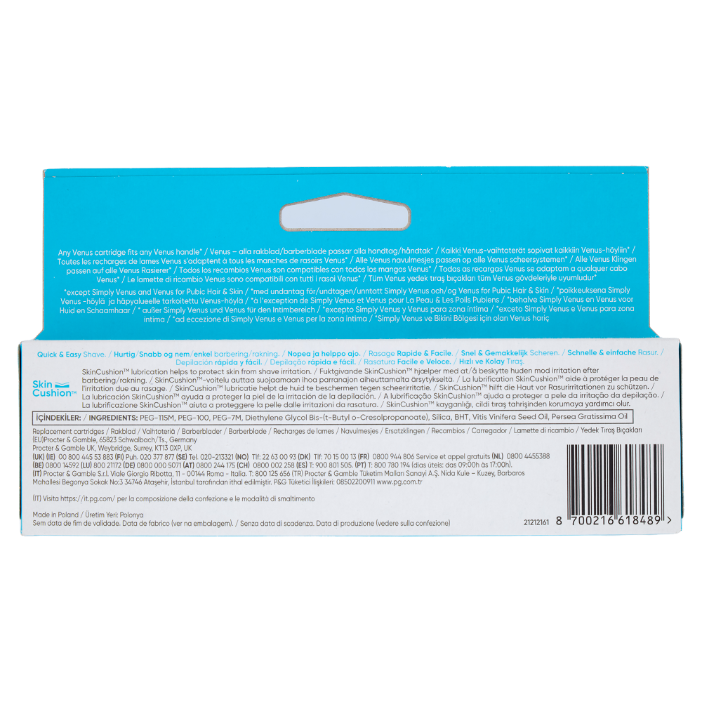 Gillette Venus Smooth Lamette di ricambio per Rasoi da Donna 7 Ricariche