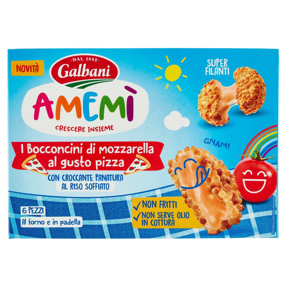 Galbani Amem&igrave; i Bocconcini di mozzarella al gusto pizza 6 x 25 g