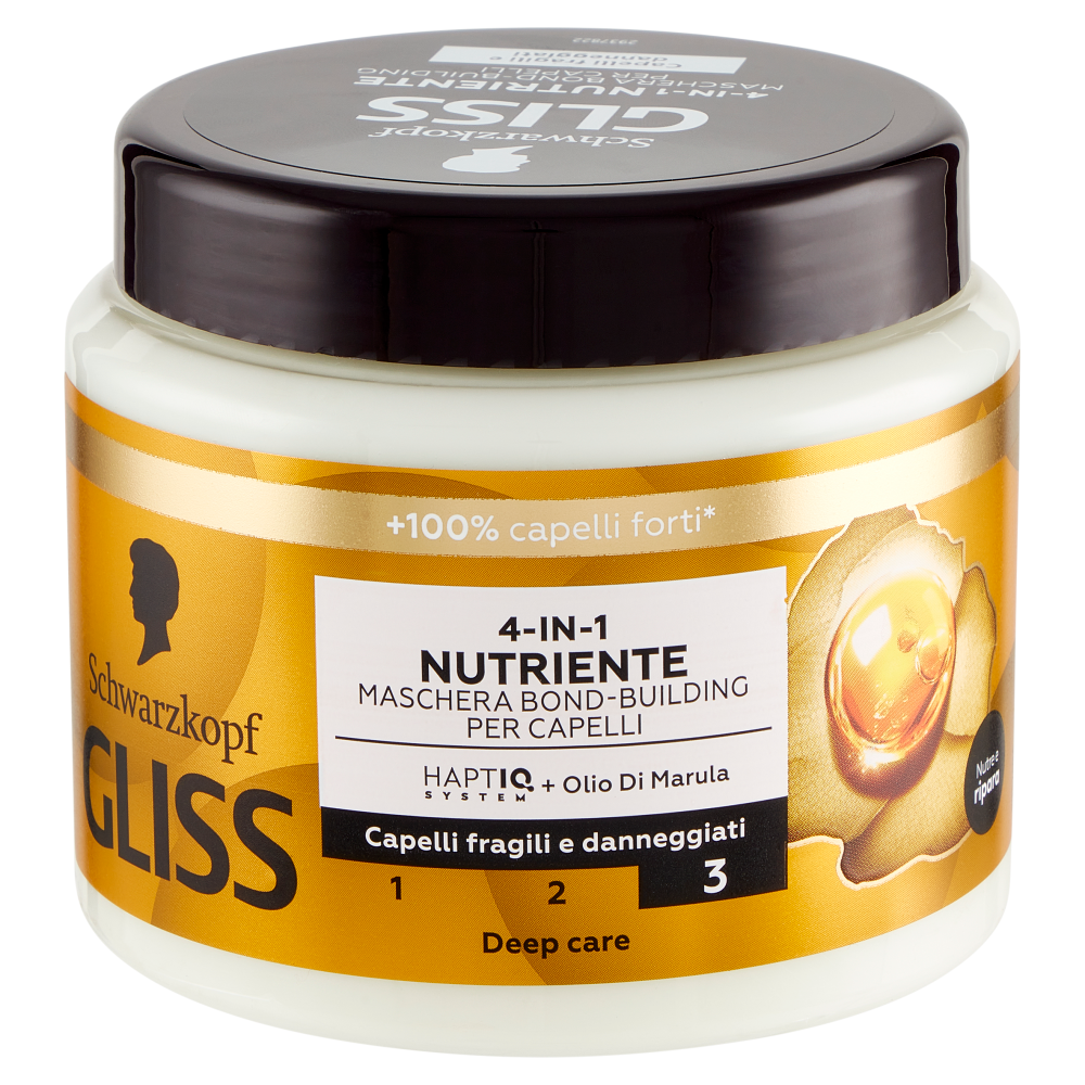 Gliss 4-in-1 Nutriente Maschera Bond-Building per Capelli 400 ml