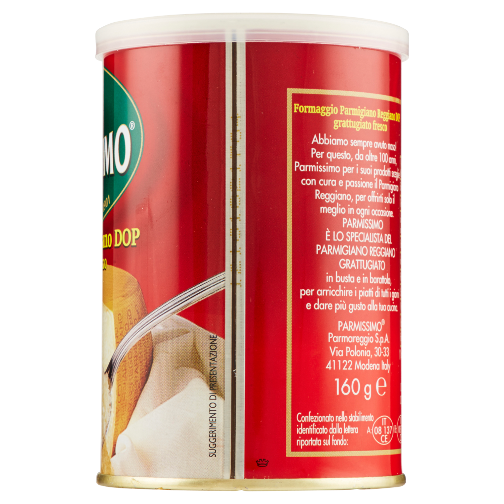 Parmissimo Parmigiano Reggiano DOP grattugiato fresco 160 g
