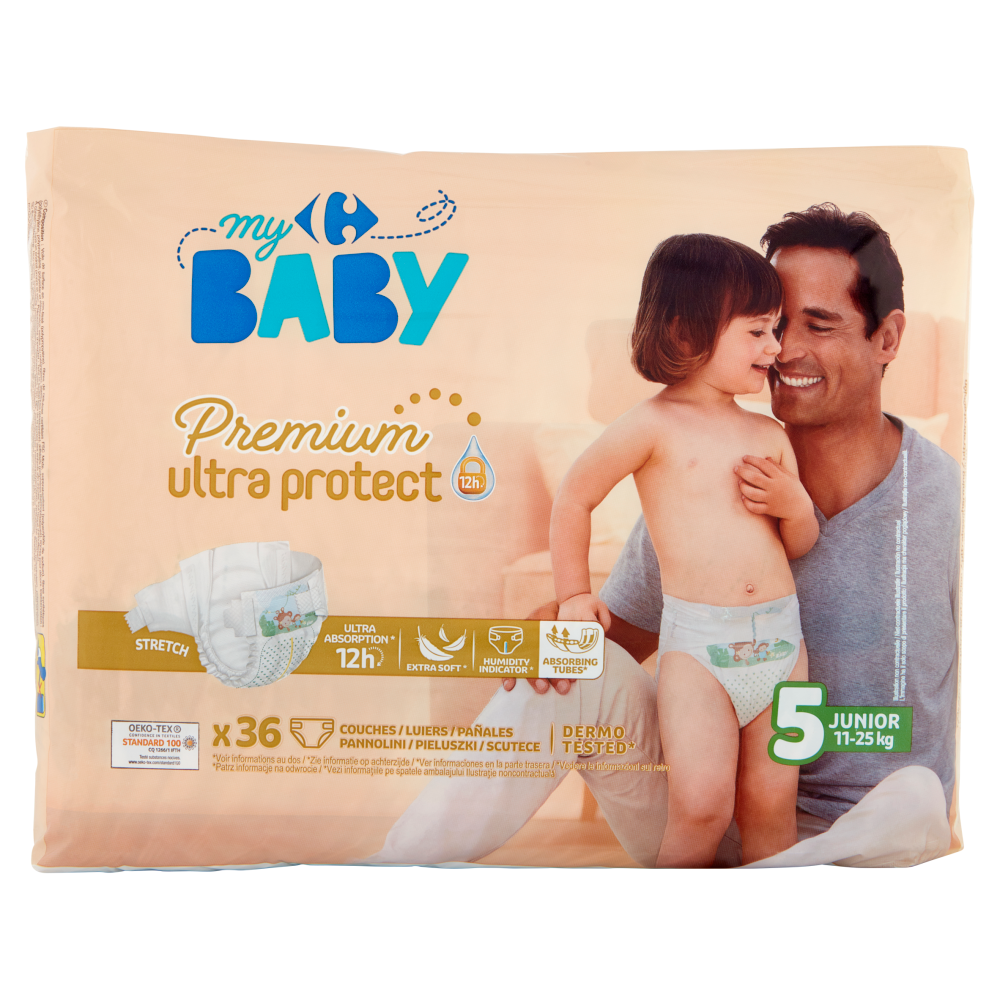 Carrefour my Baby Premium ultra protect 12h 5 Junior 11-25 kg 36 pz