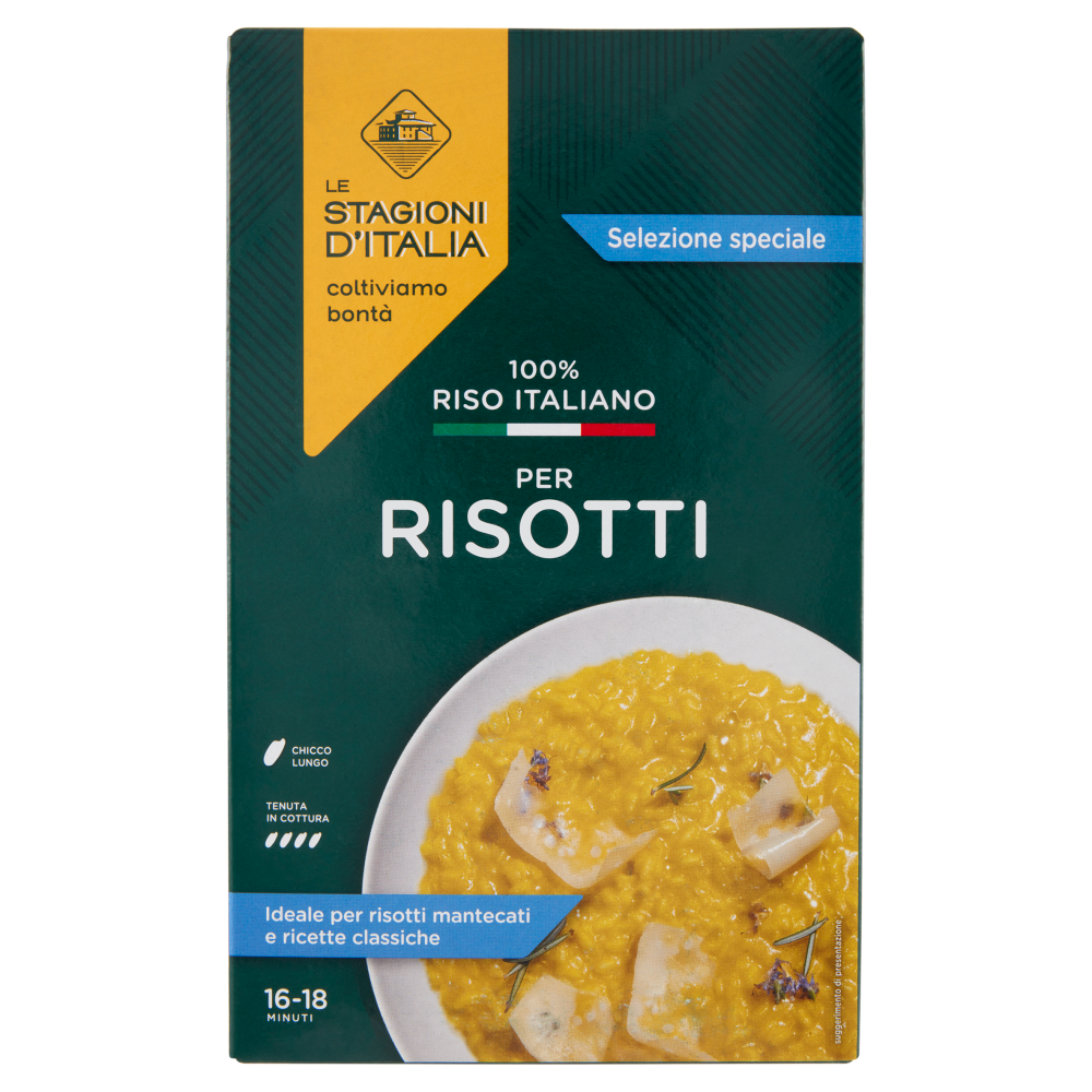Le Stagioni d'Italia 100% Riso Italiano per Risotti 1 Kg