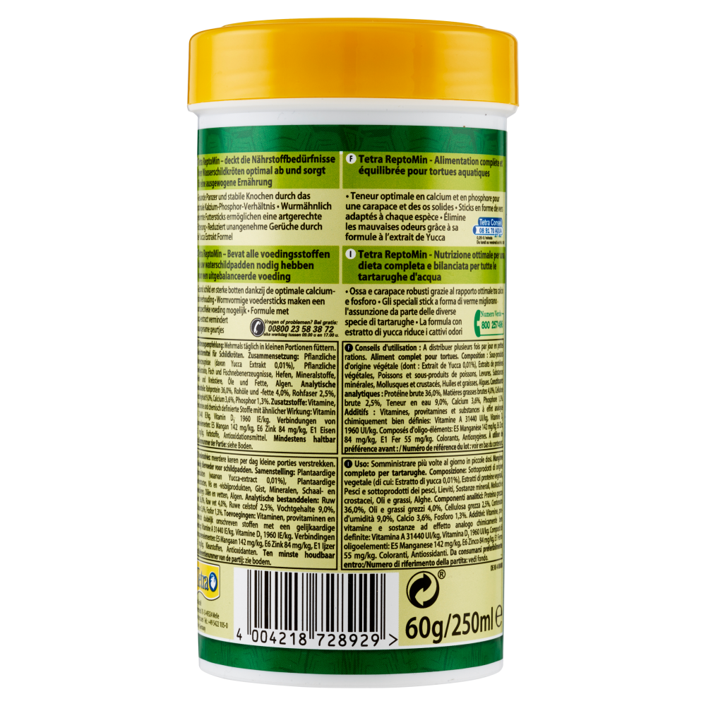 Tetra ReptoMin Sticks Mangime completo per le tartarughe acquatiche 60 g