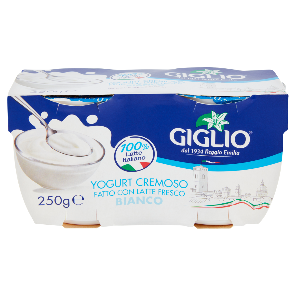 Giglio Yogurt Cremoso Fatto con Latte Fresco Bianco 2 x 125 g