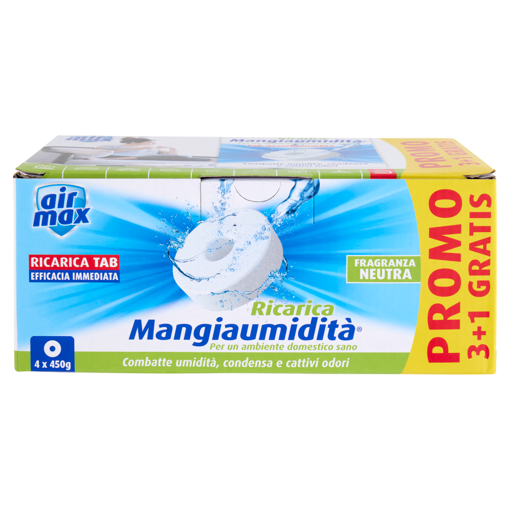 air max Mangiaumidità Ricarica Tab Fragranza Neutra 4 x 450 g