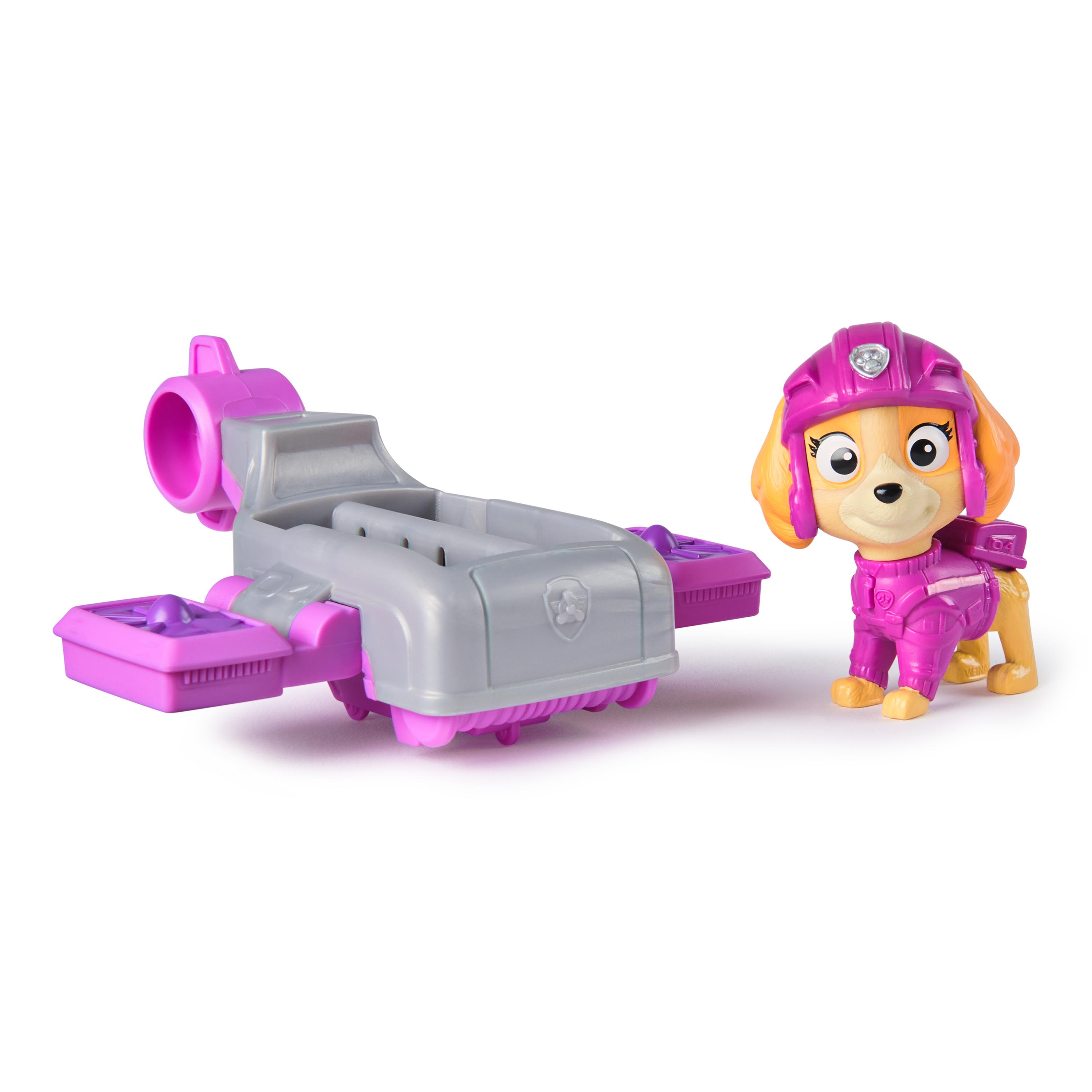 PAW Patrol : Action Pups, action figure di Chase e hoverboard aereo giocattolo con ali pieghevoli, giocattoli per bambini e bambine dai 3 anni in su