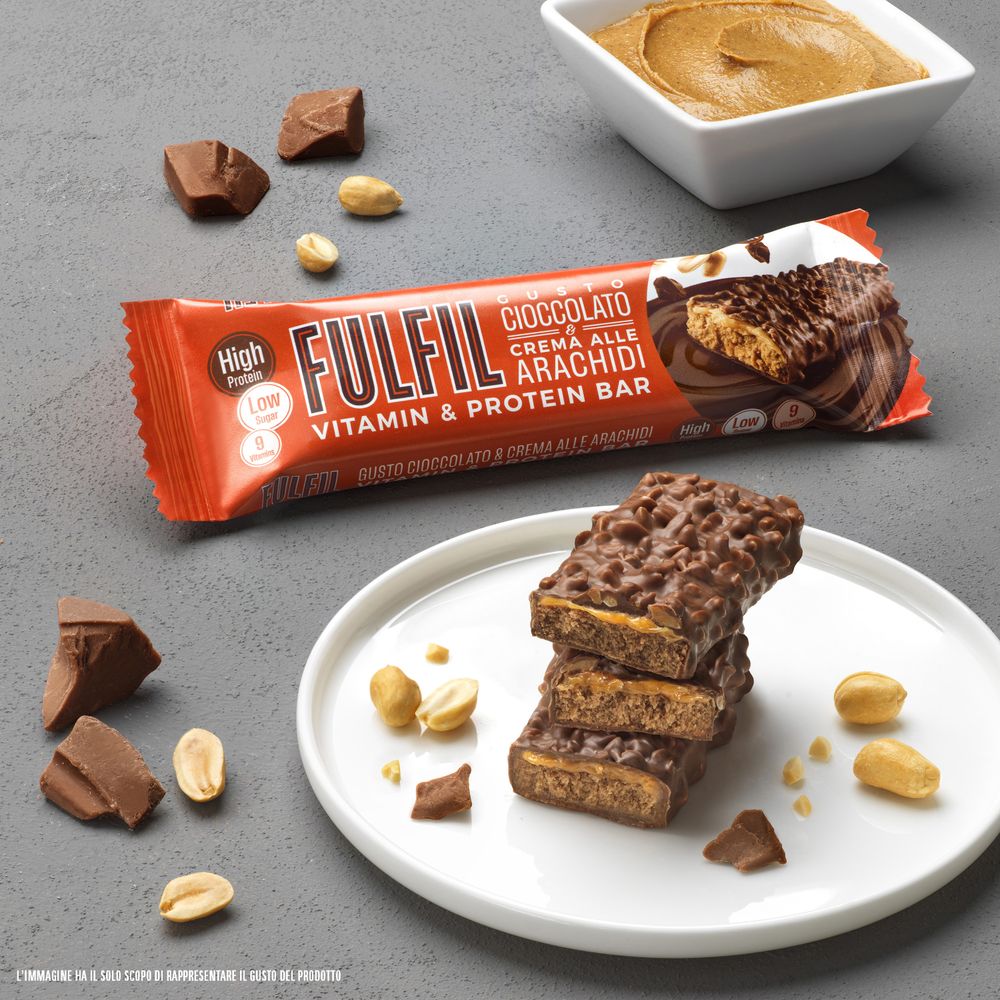 Fulfil Vitamin and Protein Bar Gusto Cioccolato e Crema alle Arachidi 55 g