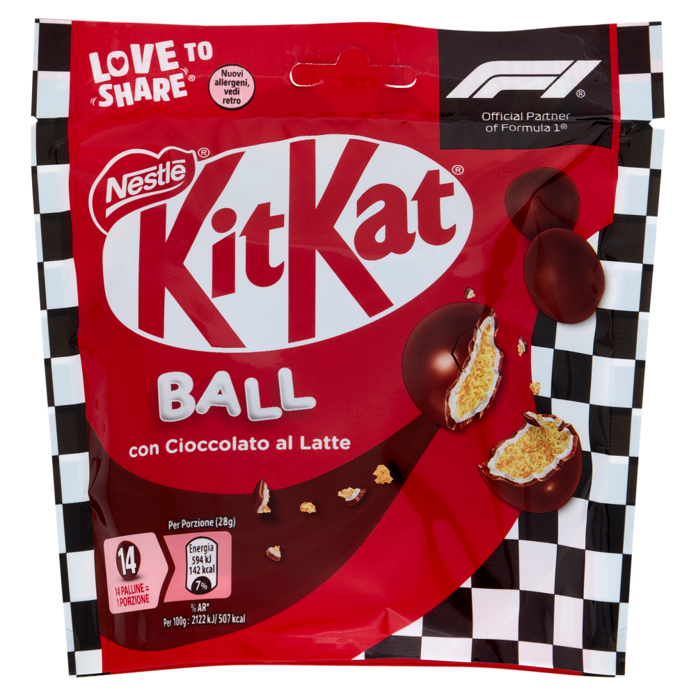 KITKAT Ball Palline di Cereale ricoperte di Cioccolato al Latte Sacchetto 140g