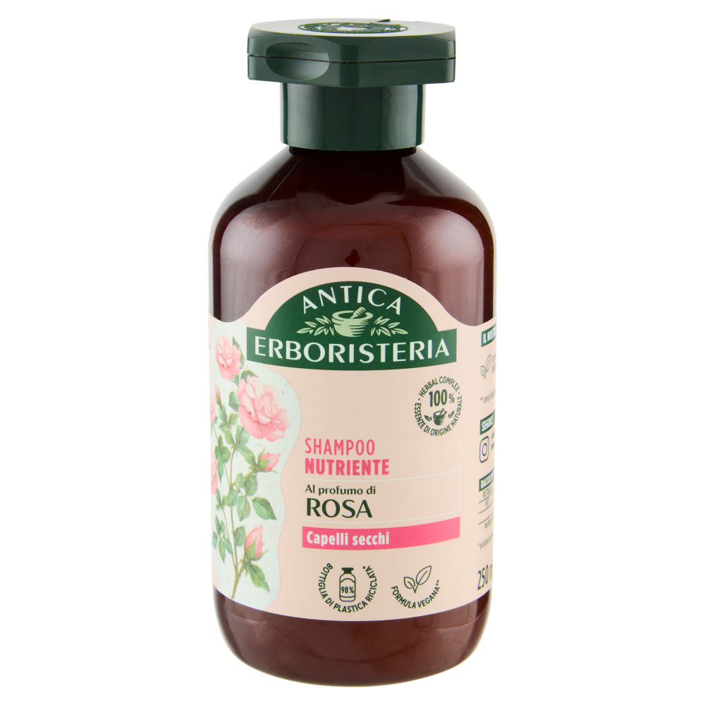 Antica Erboristeria Shampoo Nutriente al profumo di Rosa Capelli secchi 250 ml