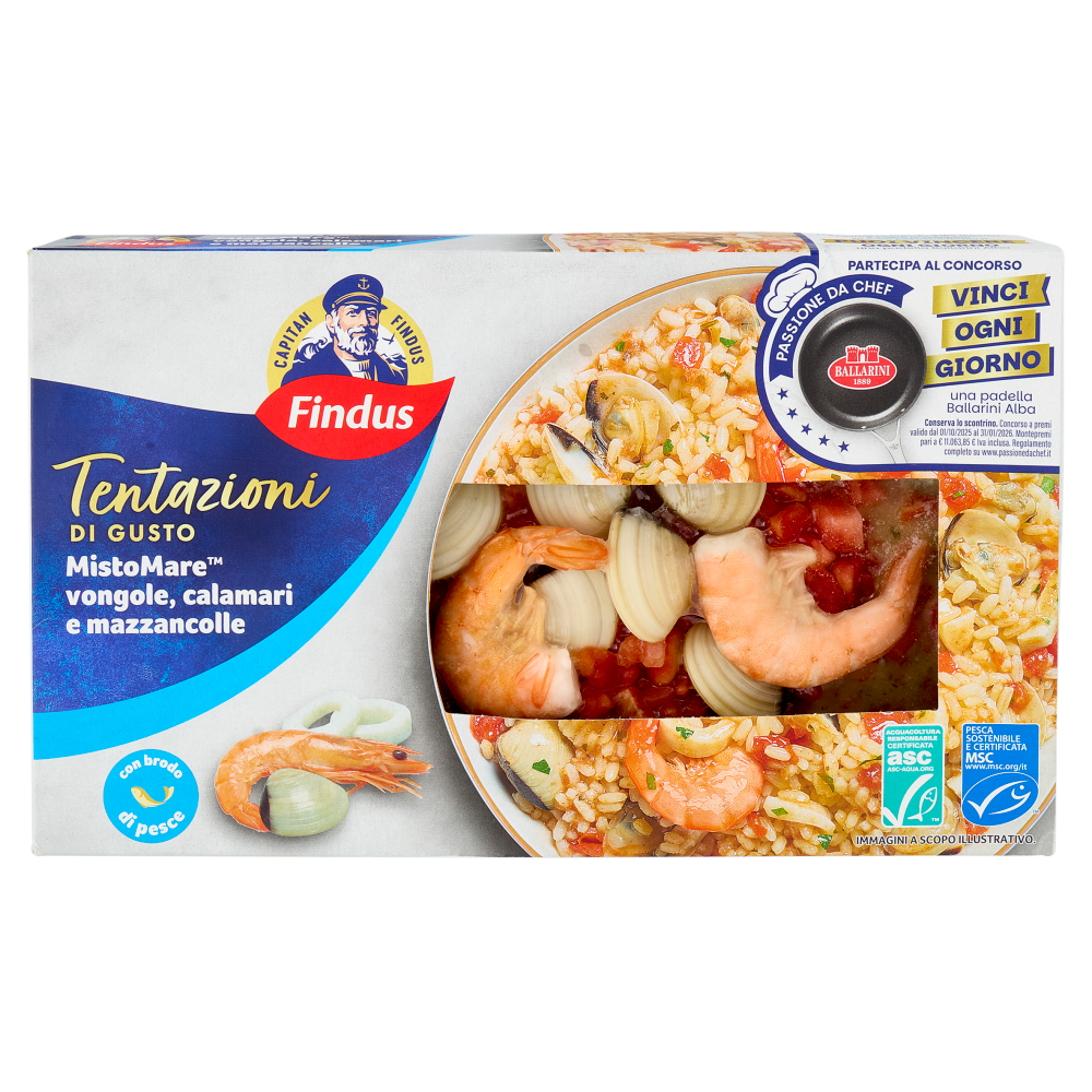 Capitan Findus Tentazioni di Gusto Misto Mare vongole, calamari e mazzancolle 400 g