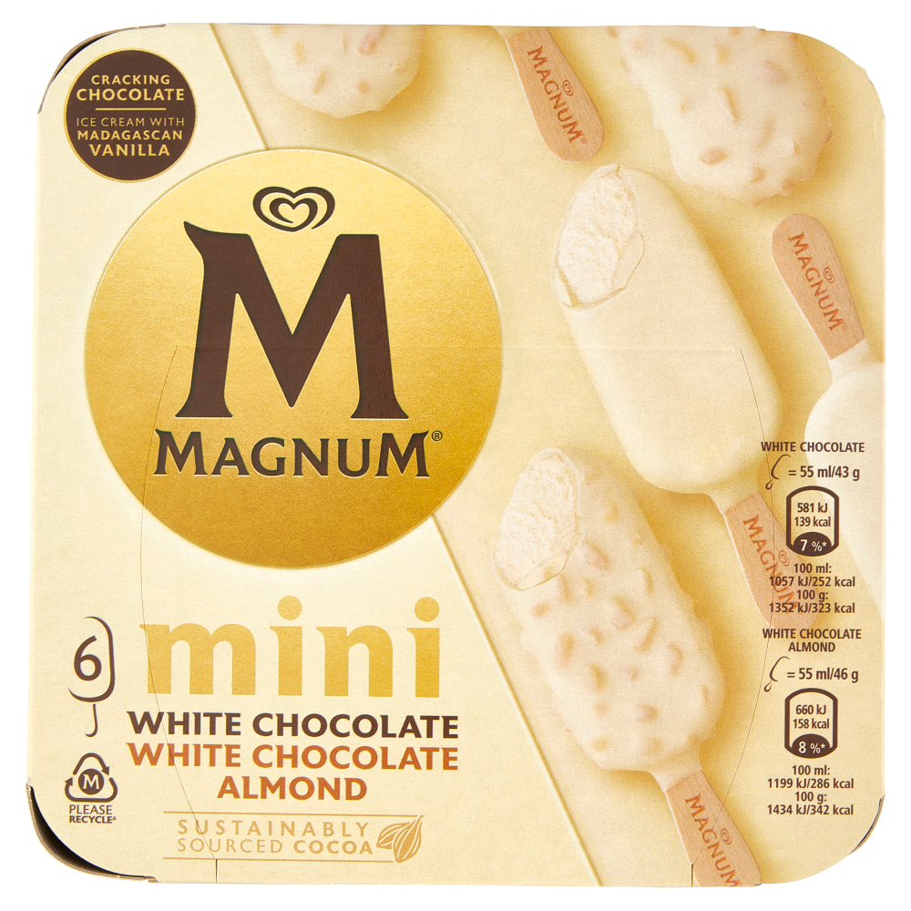 Magnum mini White Chocolate White Chocolate Almond 6 gelati 267 g