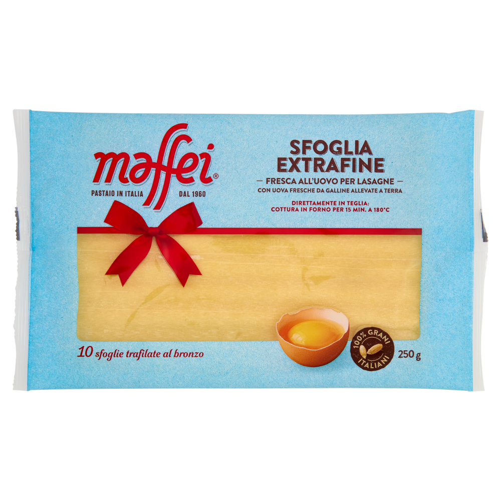 maffei Sfoglia Extrafine Fresca all'Uovo per Lasagne 50 g