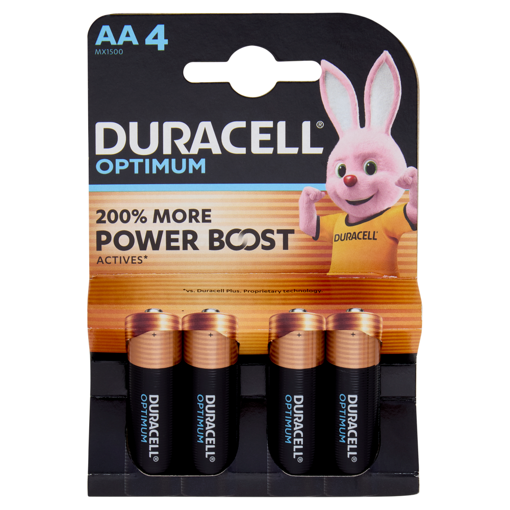 Duracell Optimum AA 4 Stilo / Mignon Alcalina 1.5V MX1500 4 pz