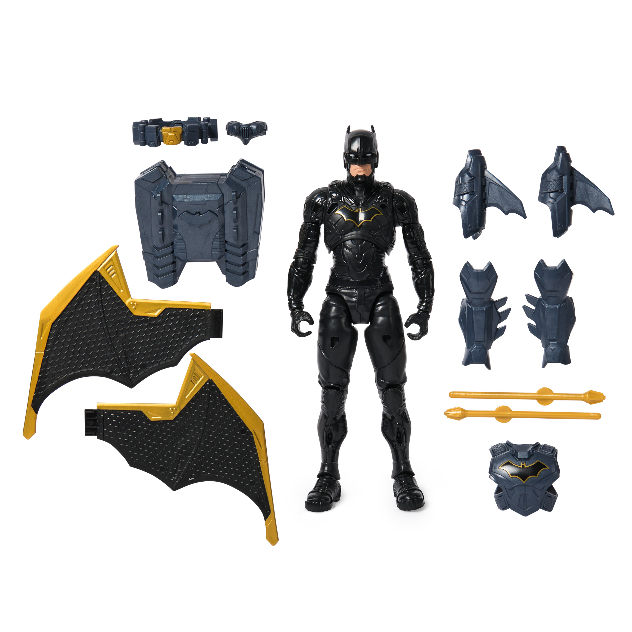 DC Comics , Action Figure Batman Adventures Night Sky, Alto 30 cm con Ali Espandibili, 17 Punti di Articolazione, 7 Accessori e Lancia Proiettili. Giocattoli per Bambini e Bambine, 3+ anni