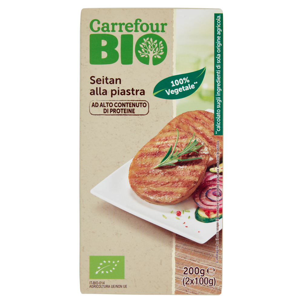 Carrefour Bio Seitan alla piastra 2 x 100 g Carrefour