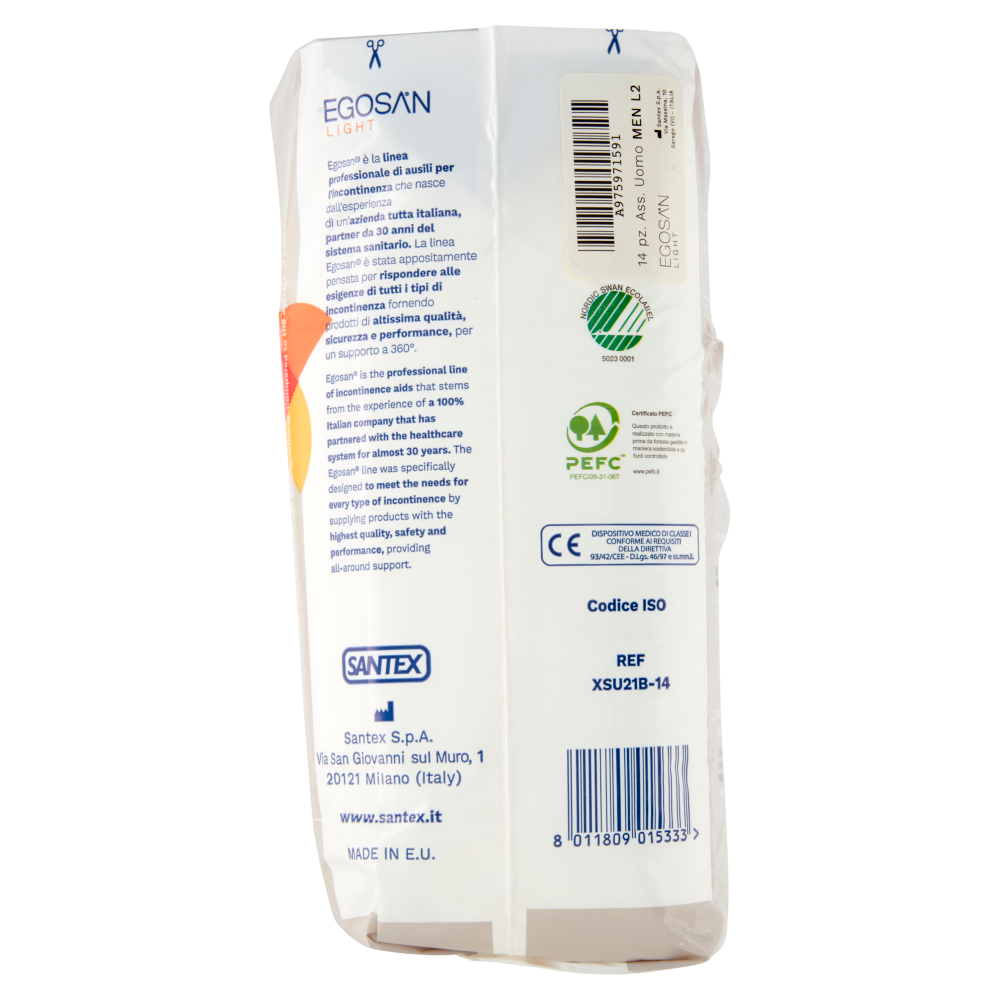 Egosan Light Men Assorbenti Anatomici Uomo Level 2 Uomo 14 pz