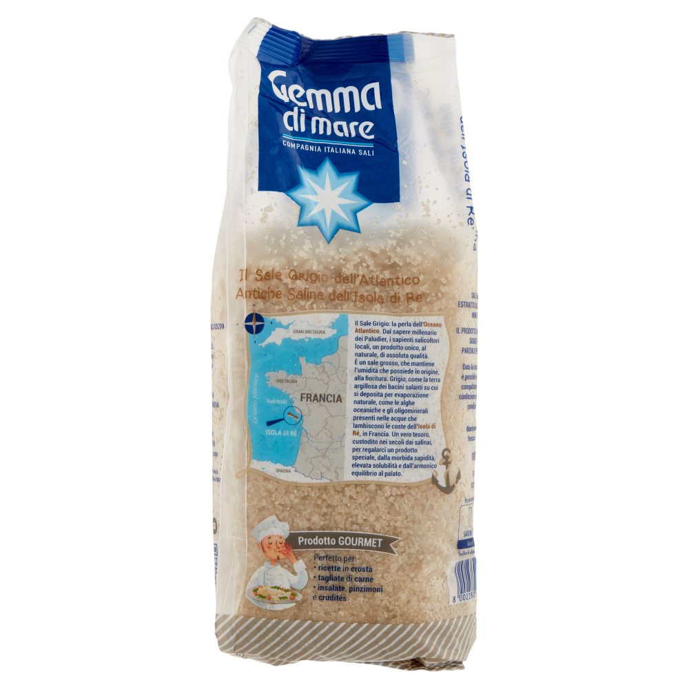 Gemma di mare Gli Integrali Sale Grigio dell'Atlantico Grosso al Naturale 1000 g