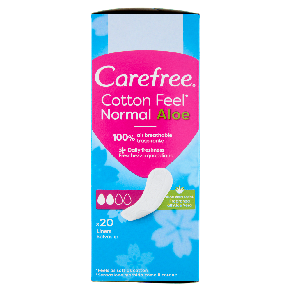 Carefree Cotton Feel* Normal Aloe Fragranza all'Aloe Vera Salvaslip 20 pz
