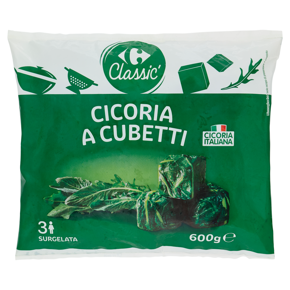 Carrefour Classic Cicoria a Cubetti Surgelata 600 g
